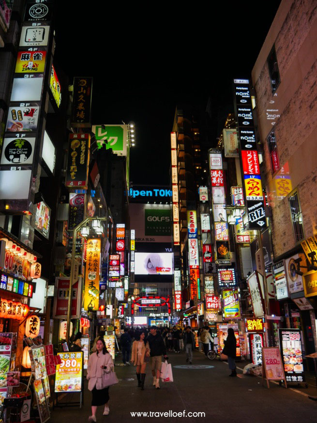 Shinjuku neonborden Tokyo Japan